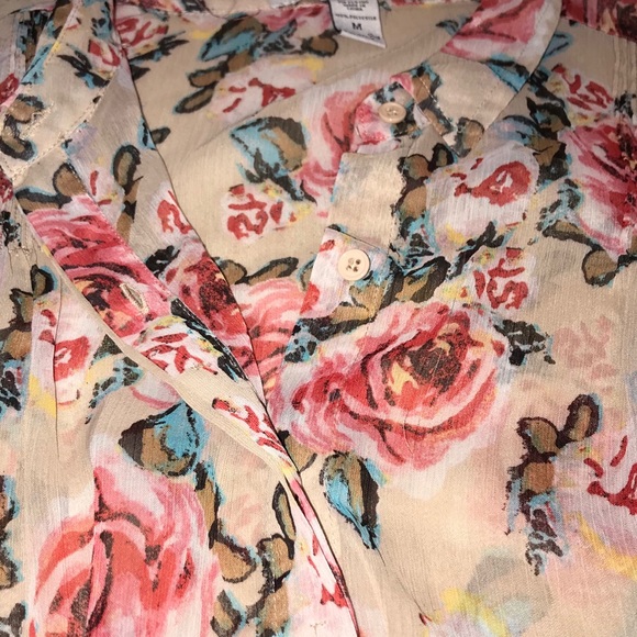 🌴3/$20 American Rag Floral Sheer Dress - Picture 4 of 8